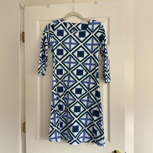 MAHI GOLD Blue sailor flag Long Sleeve Dress